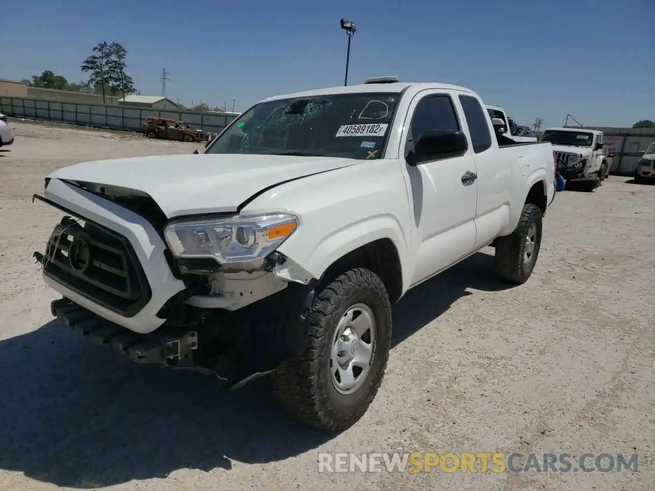 2 Photograph of a damaged car 5TFRX5GN4LX166552 TOYOTA TACOMA 2020