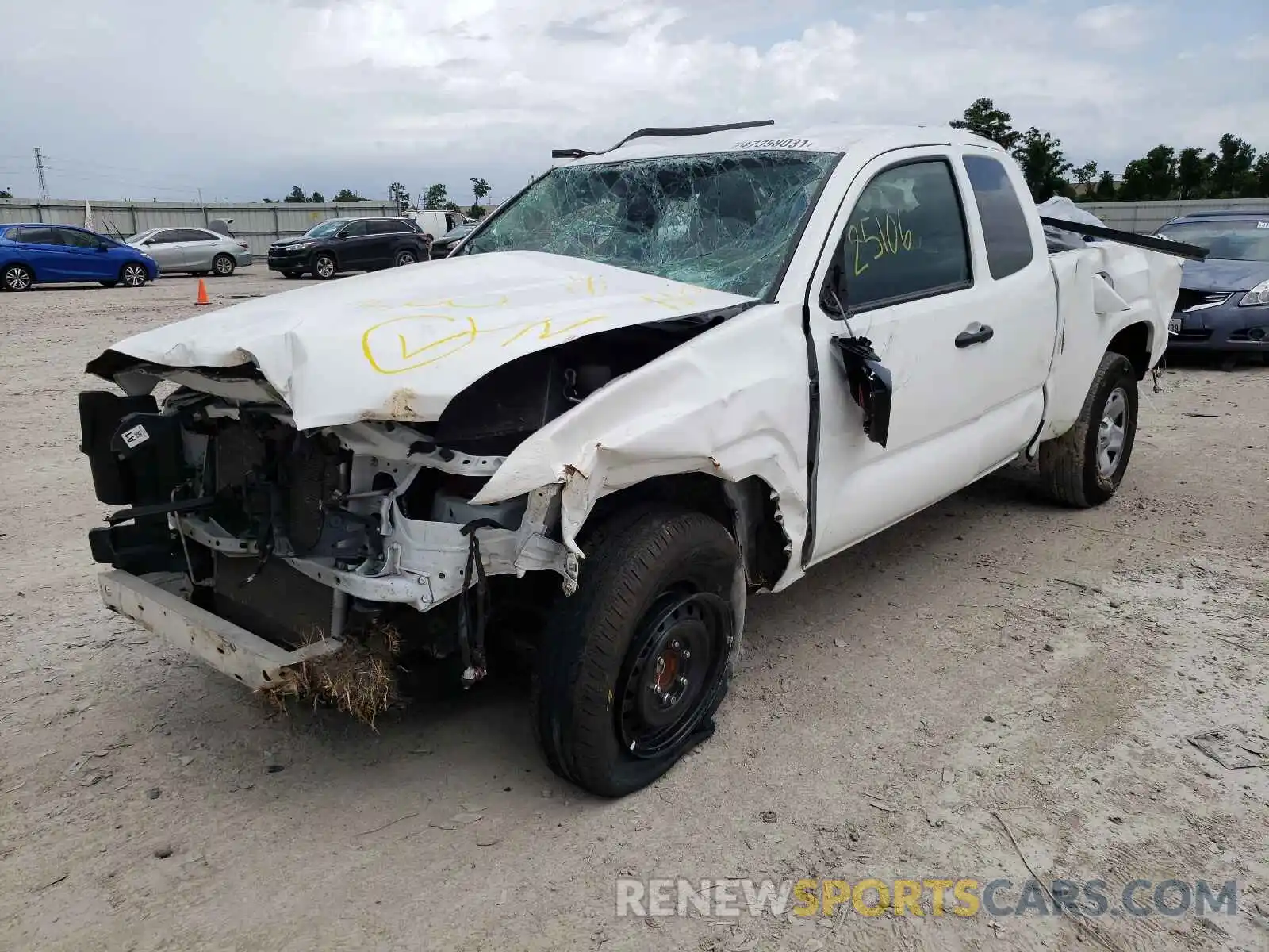 2 Photograph of a damaged car 5TFRX5GN4LX170620 TOYOTA TACOMA 2020