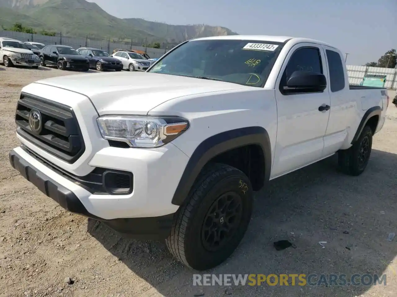 2 Photograph of a damaged car 5TFRX5GN6LX171784 TOYOTA TACOMA 2020