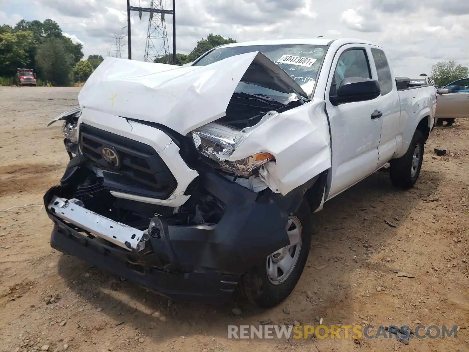 2 Photograph of a damaged car 5TFRX5GN6LX172143 TOYOTA TACOMA 2020