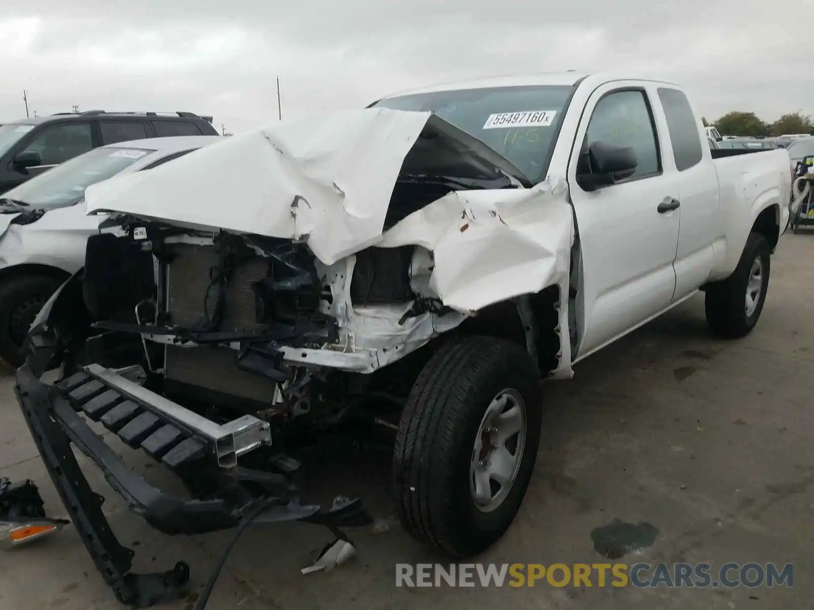 2 Photograph of a damaged car 5TFRX5GN6LX172305 TOYOTA TACOMA 2020