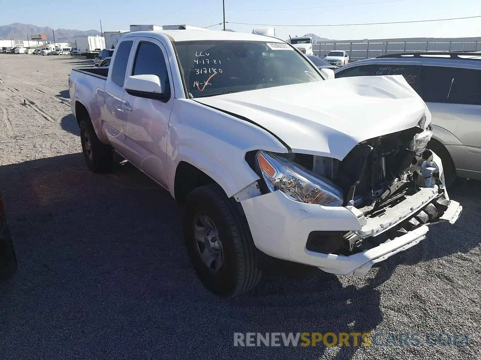 1 Photograph of a damaged car 5TFRX5GN7LX166965 TOYOTA TACOMA 2020