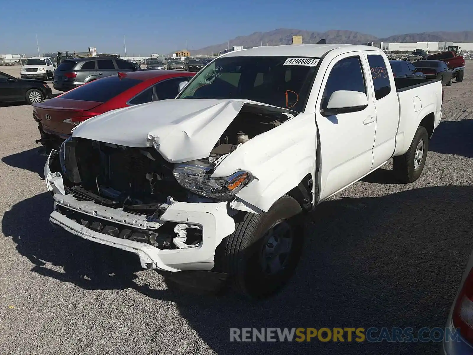 2 Photograph of a damaged car 5TFRX5GN7LX166965 TOYOTA TACOMA 2020