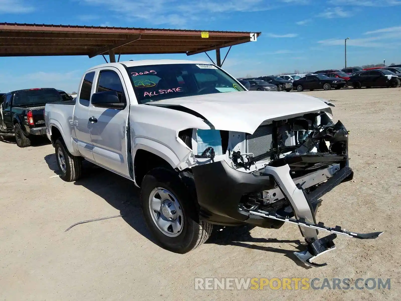 1 Photograph of a damaged car 5TFRX5GN7LX167484 TOYOTA TACOMA 2020