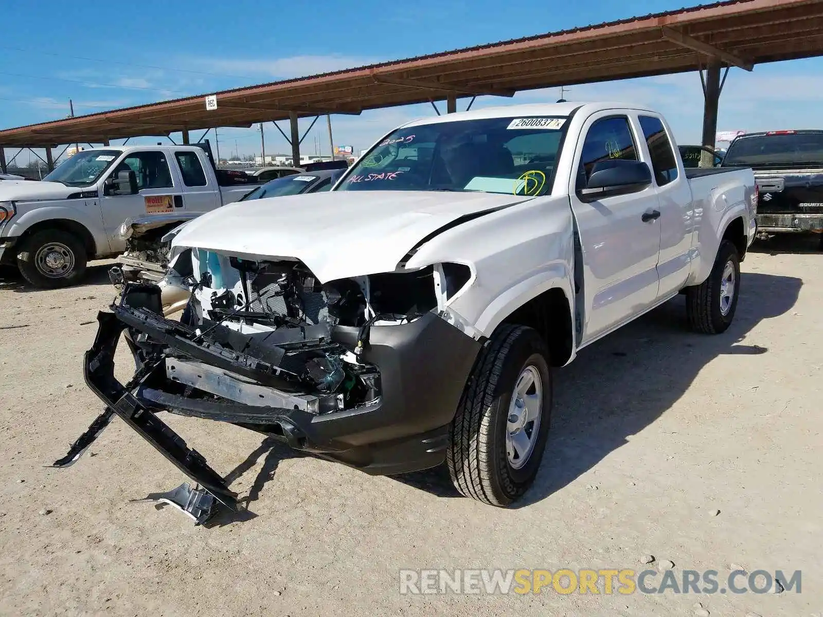 2 Photograph of a damaged car 5TFRX5GN7LX167484 TOYOTA TACOMA 2020