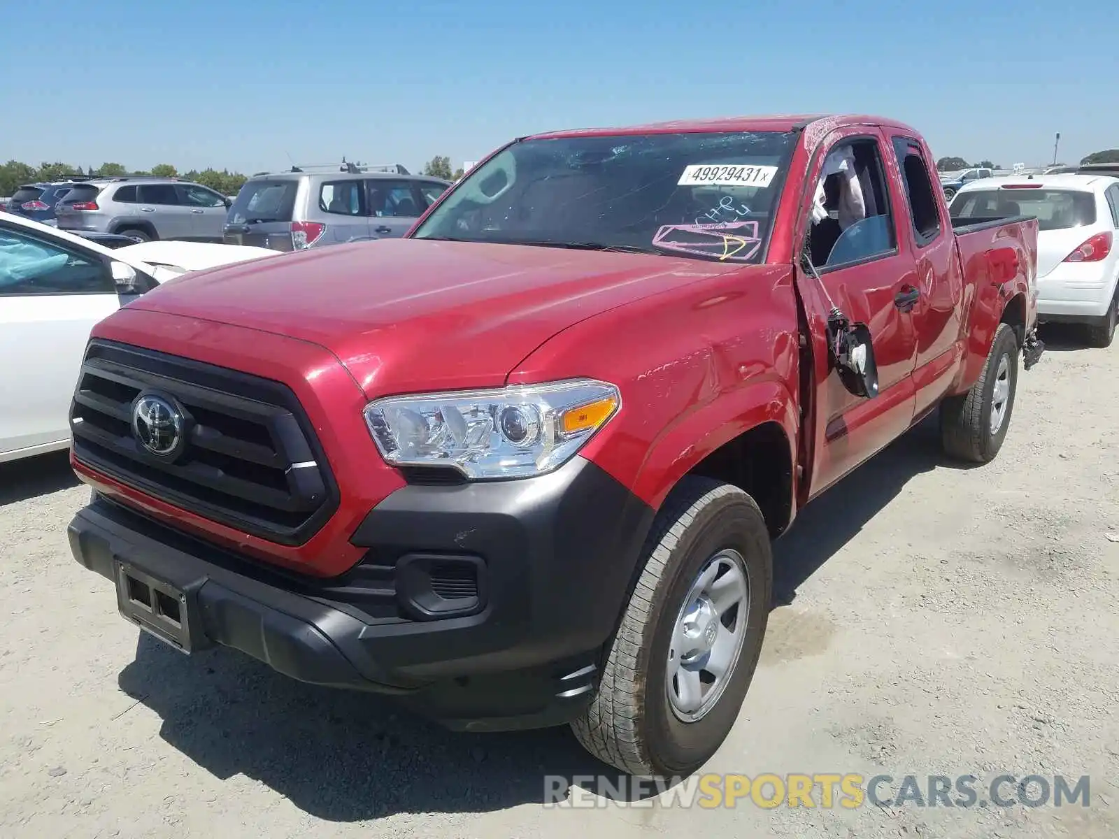 2 Photograph of a damaged car 5TFRX5GN7LX170157 TOYOTA TACOMA 2020