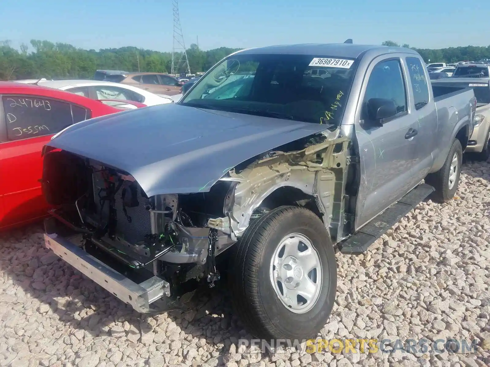 2 Photograph of a damaged car 5TFRX5GN7LX172149 TOYOTA TACOMA 2020