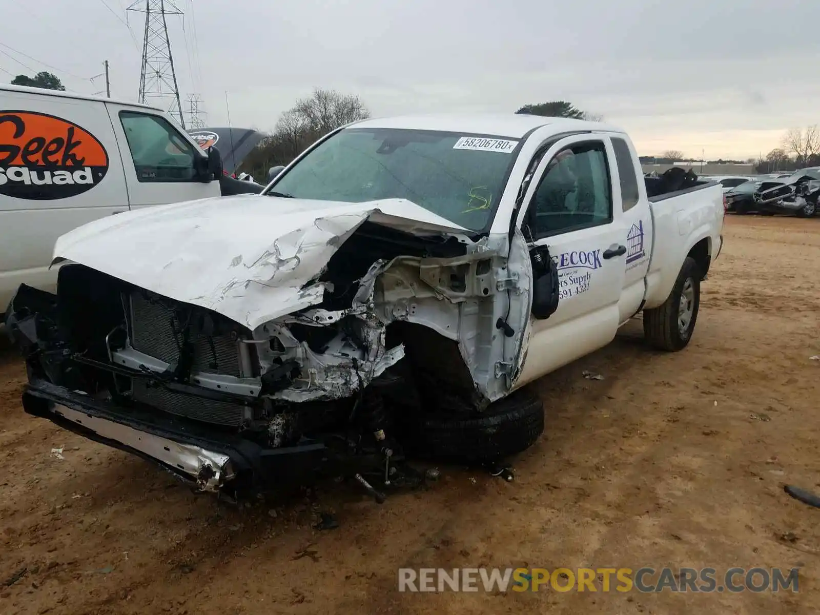 2 Photograph of a damaged car 5TFRX5GN8LX173682 TOYOTA TACOMA 2020