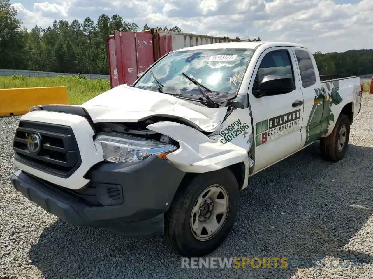 2 Photograph of a damaged car 5TFRX5GN9LX173710 TOYOTA TACOMA 2020