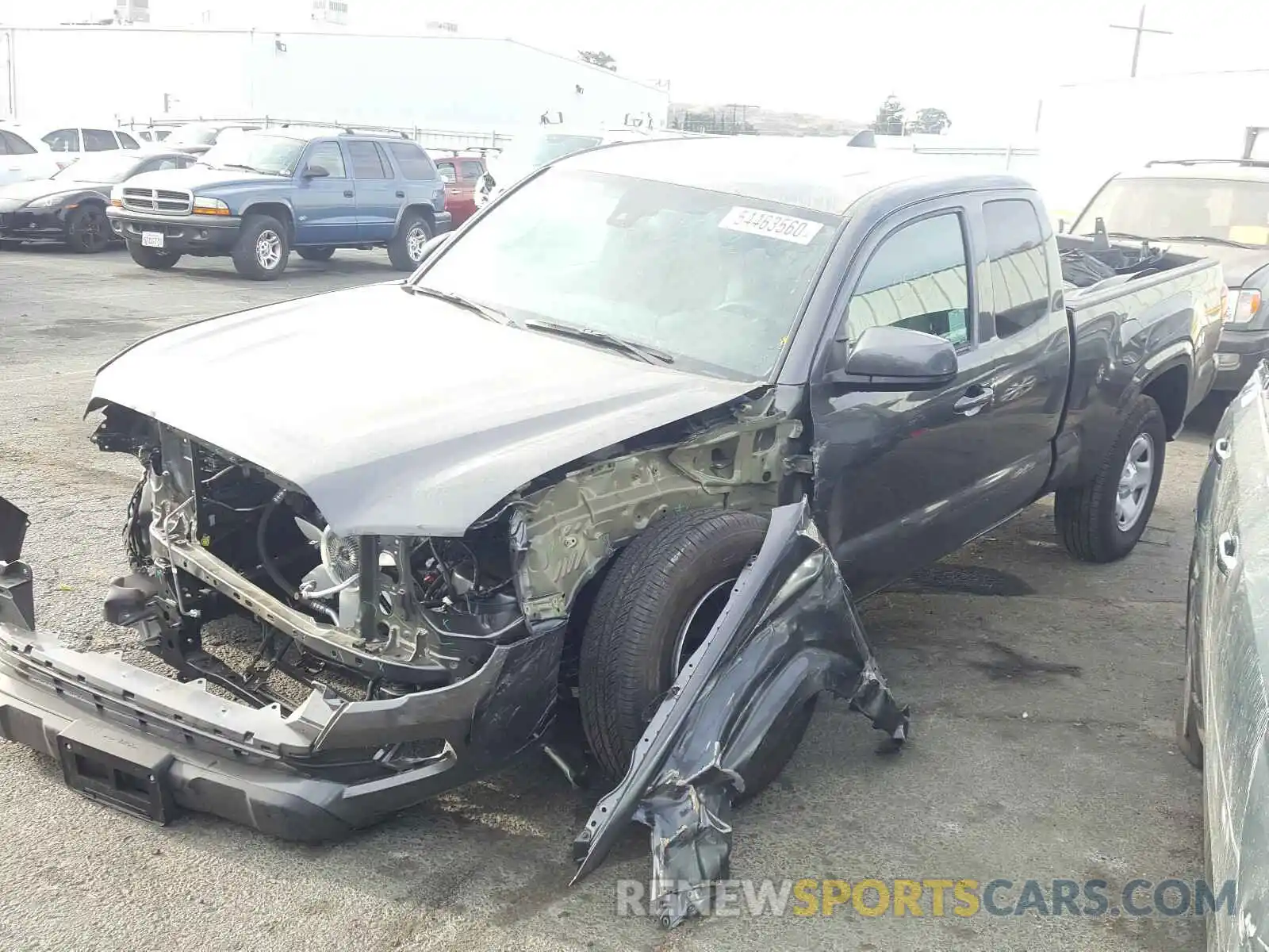 2 Photograph of a damaged car 5TFRX5GNXLX182982 TOYOTA TACOMA 2020