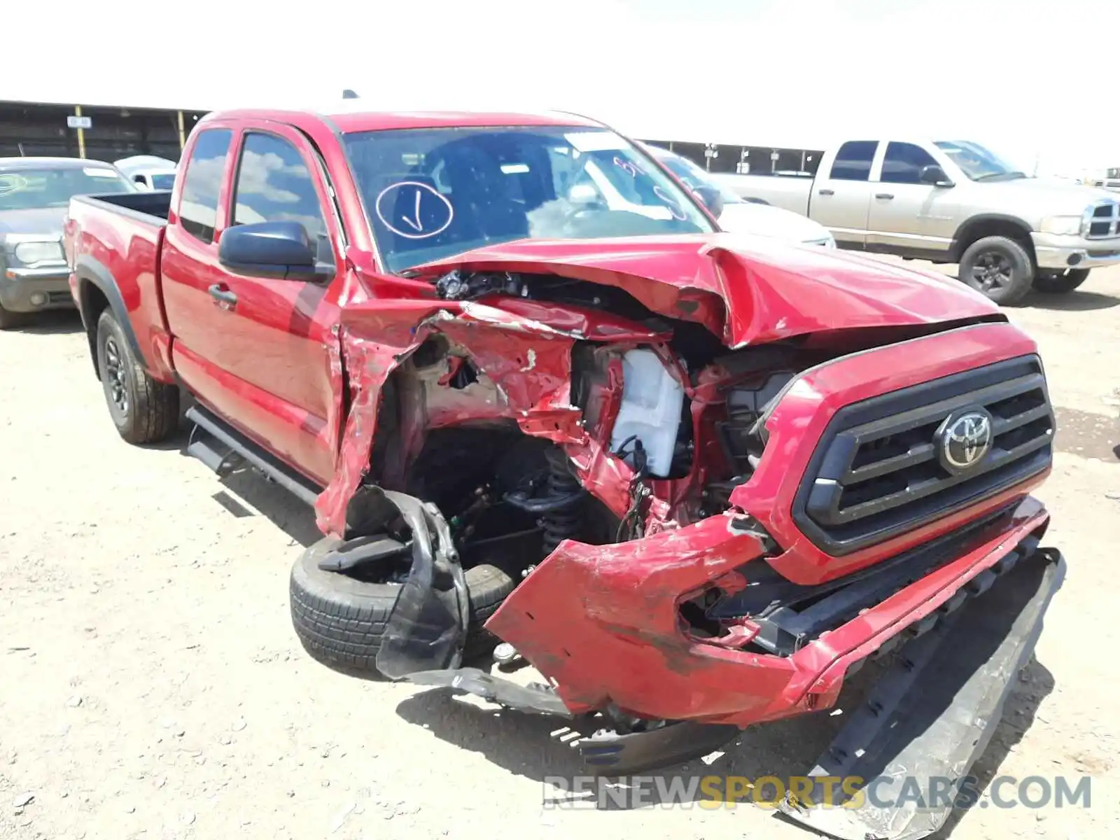 1 Photograph of a damaged car 5TFSZ5AN5LX221949 TOYOTA TACOMA 2020