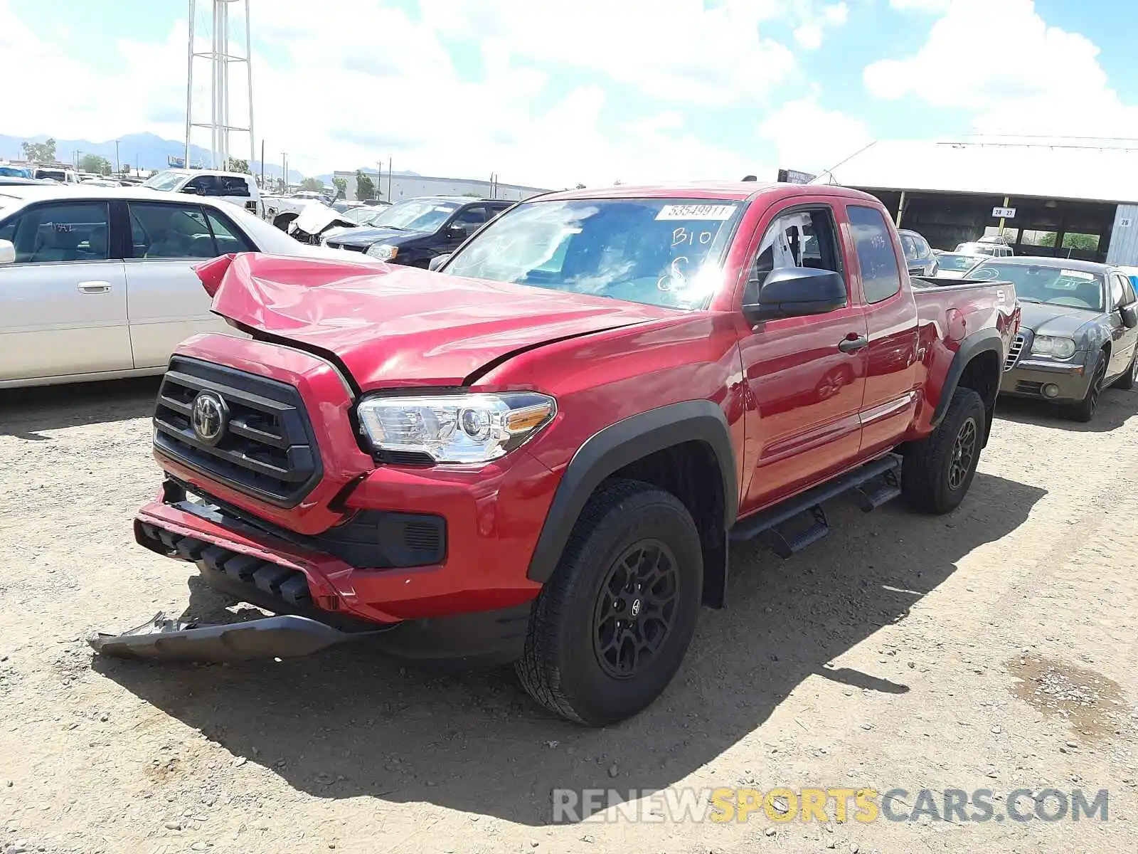 2 Photograph of a damaged car 5TFSZ5AN5LX221949 TOYOTA TACOMA 2020