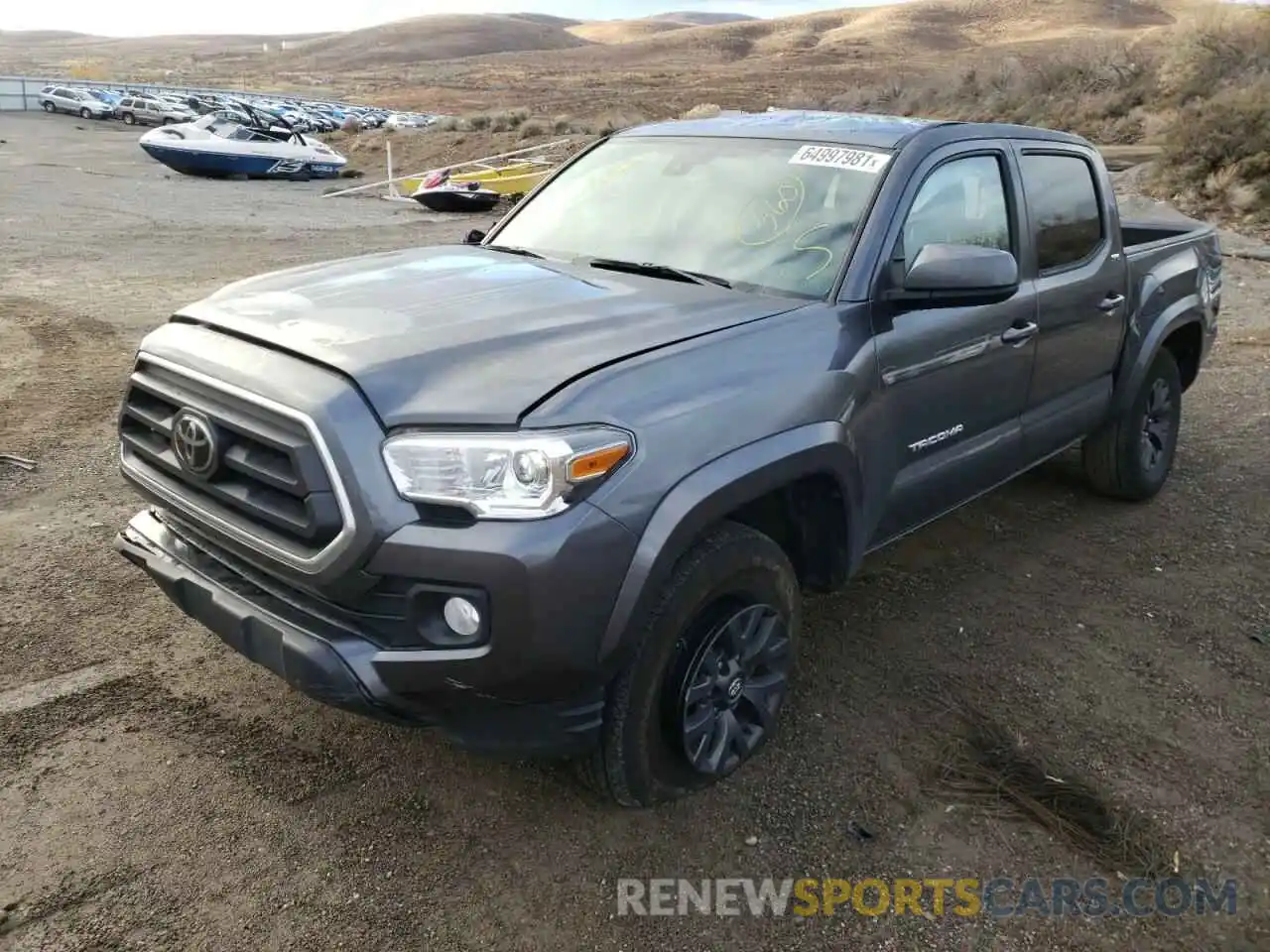 2 Photograph of a damaged car 3TMAZ5CN3MM147690 TOYOTA TACOMA 2021