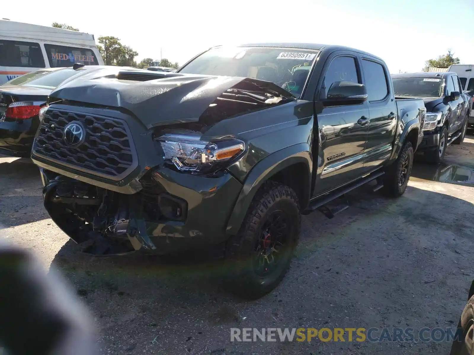 2 Photograph of a damaged car 3TMAZ5CN5MM142958 TOYOTA TACOMA 2021