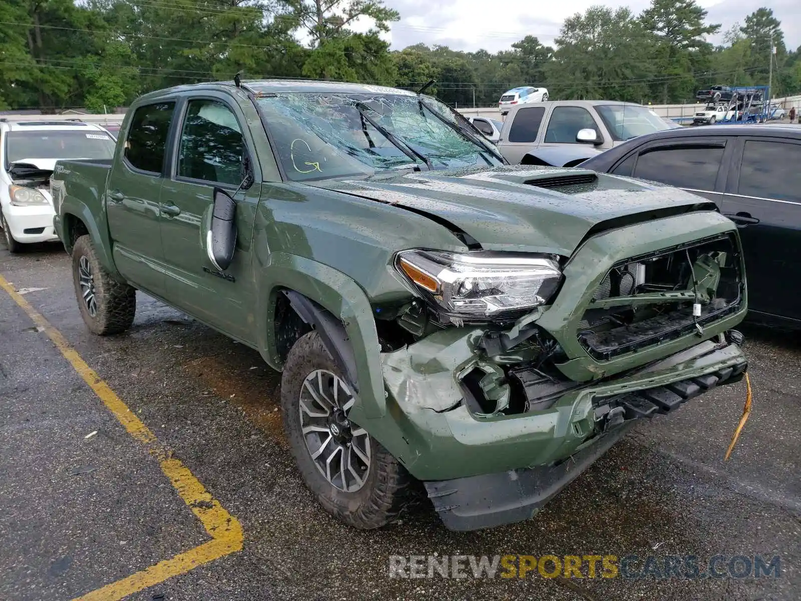 1 Photograph of a damaged car 3TMAZ5CN6MM155024 TOYOTA TACOMA 2021