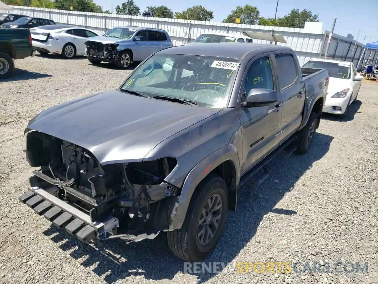 2 Photograph of a damaged car 3TMAZ5CN6MM156397 TOYOTA TACOMA 2021