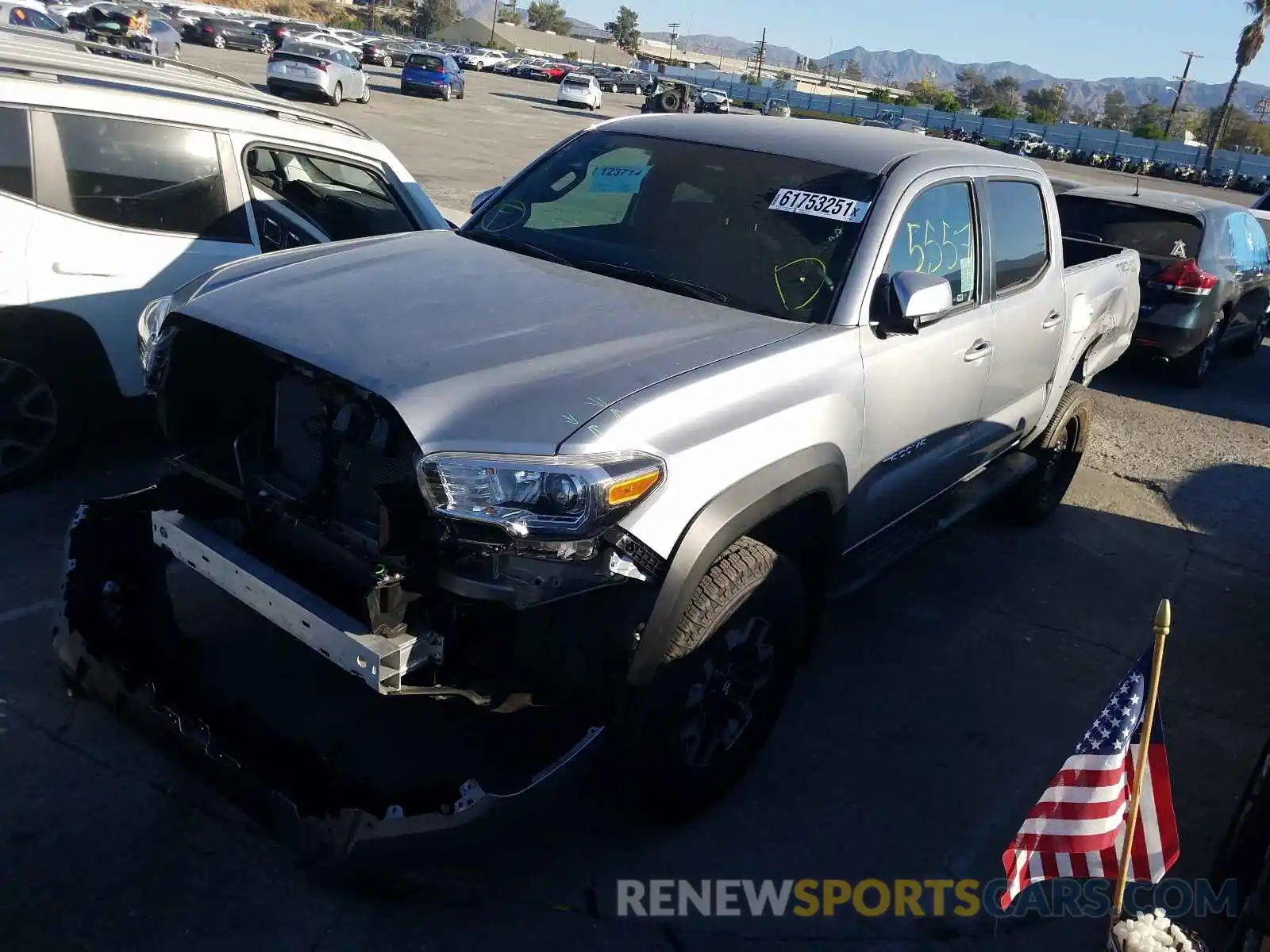 2 Photograph of a damaged car 3TMAZ5CN8MM147006 TOYOTA TACOMA 2021