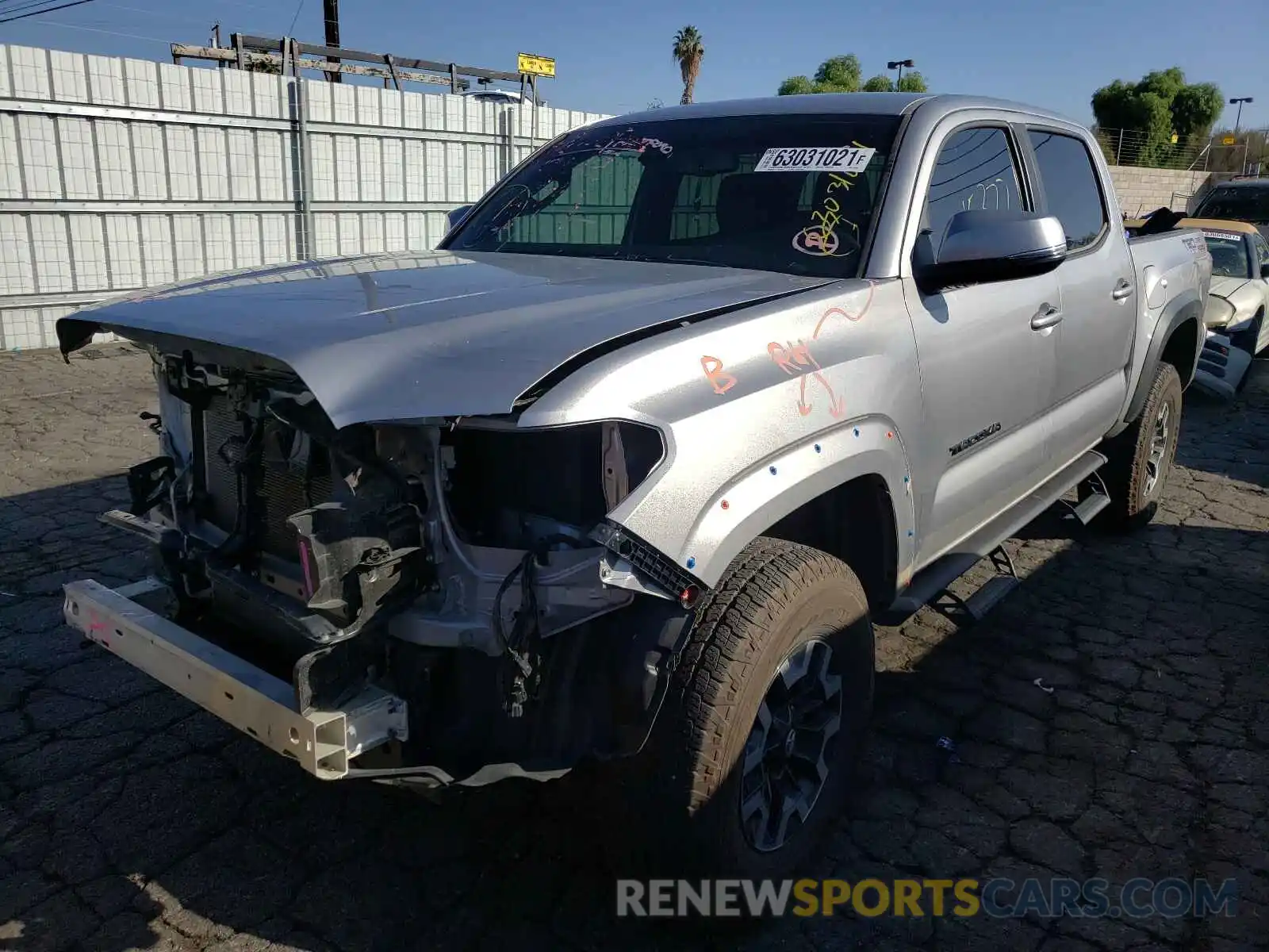 2 Photograph of a damaged car 3TMAZ5CN9MM140615 TOYOTA TACOMA 2021