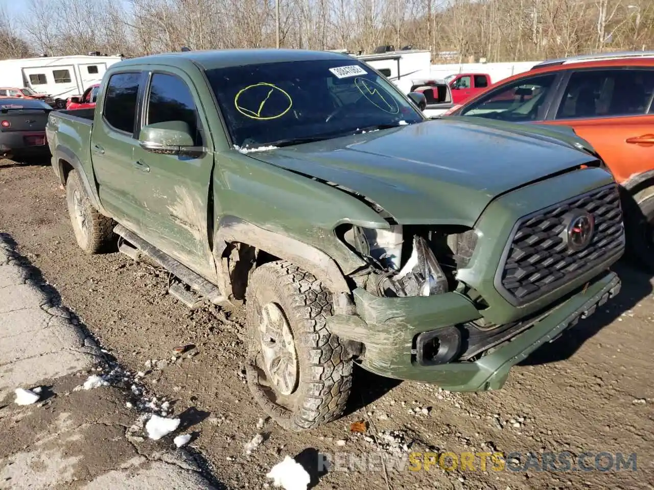 1 Photograph of a damaged car 3TMCZ5AN0MM369941 TOYOTA TACOMA 2021