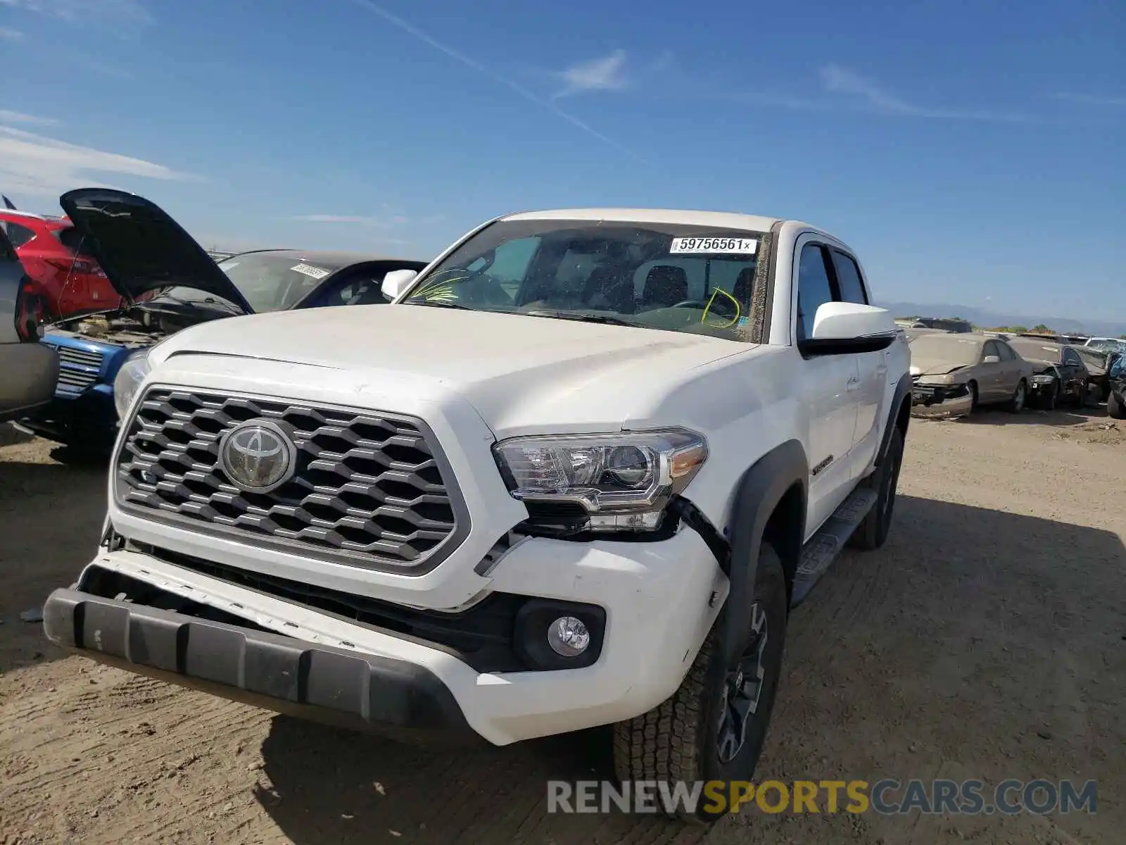 2 Photograph of a damaged car 3TMCZ5AN0MM377036 TOYOTA TACOMA 2021