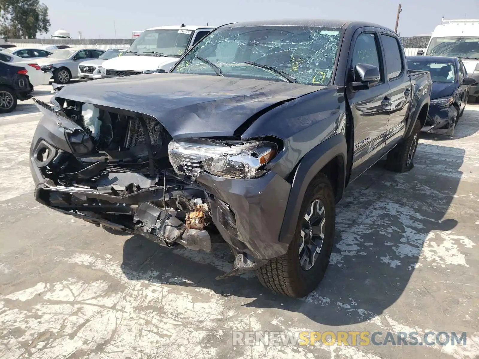 2 Photograph of a damaged car 3TMCZ5AN0MM412013 TOYOTA TACOMA 2021