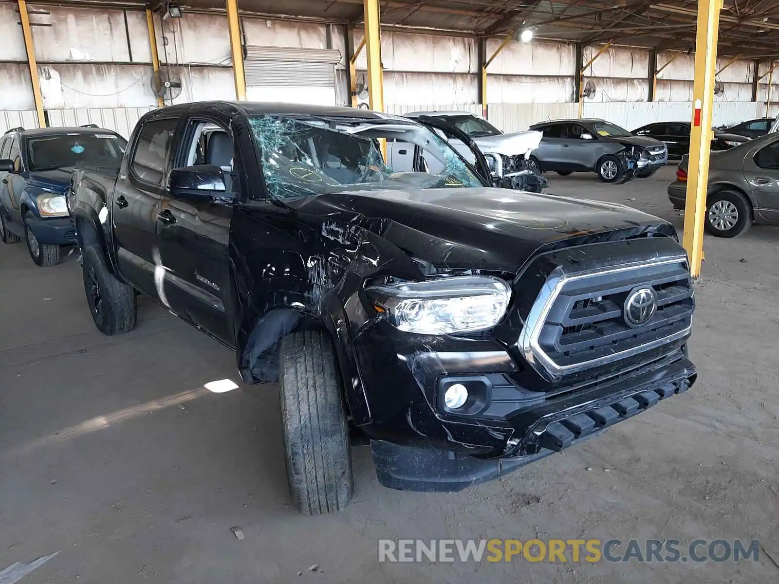 1 Photograph of a damaged car 3TMCZ5AN1MM384562 TOYOTA TACOMA 2021