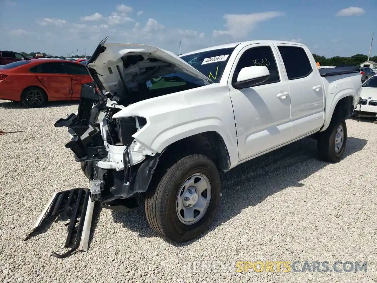 2 Photograph of a damaged car 3TMCZ5AN2MM393951 TOYOTA TACOMA 2021