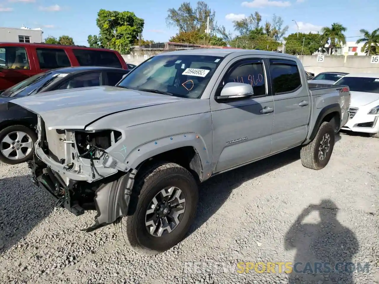 2 Photograph of a damaged car 3TMCZ5AN3MM393554 TOYOTA TACOMA 2021