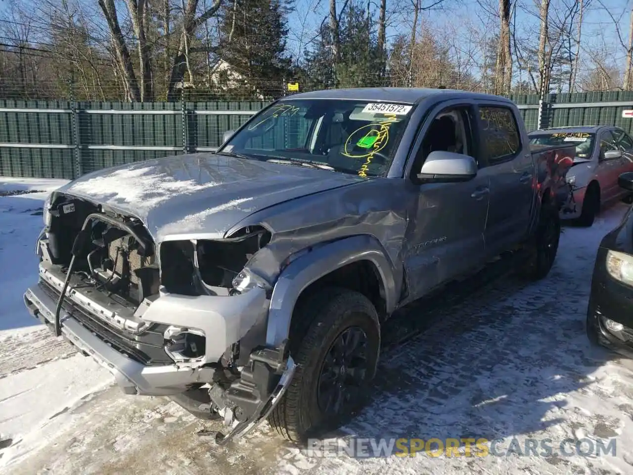 2 Photograph of a damaged car 3TMCZ5AN4MM376553 TOYOTA TACOMA 2021