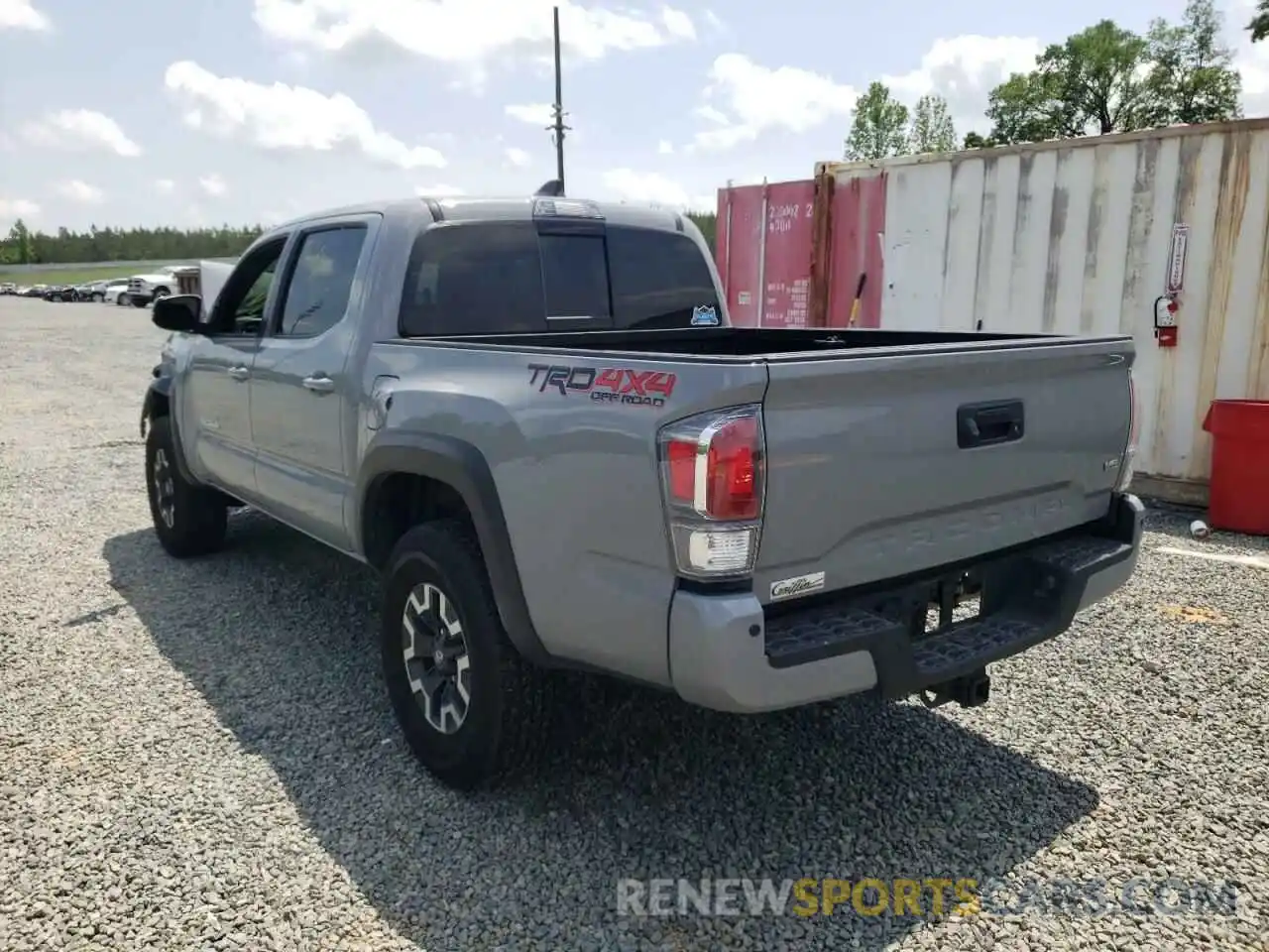 3 Photograph of a damaged car 3TMCZ5AN5MM405381 TOYOTA TACOMA 2021