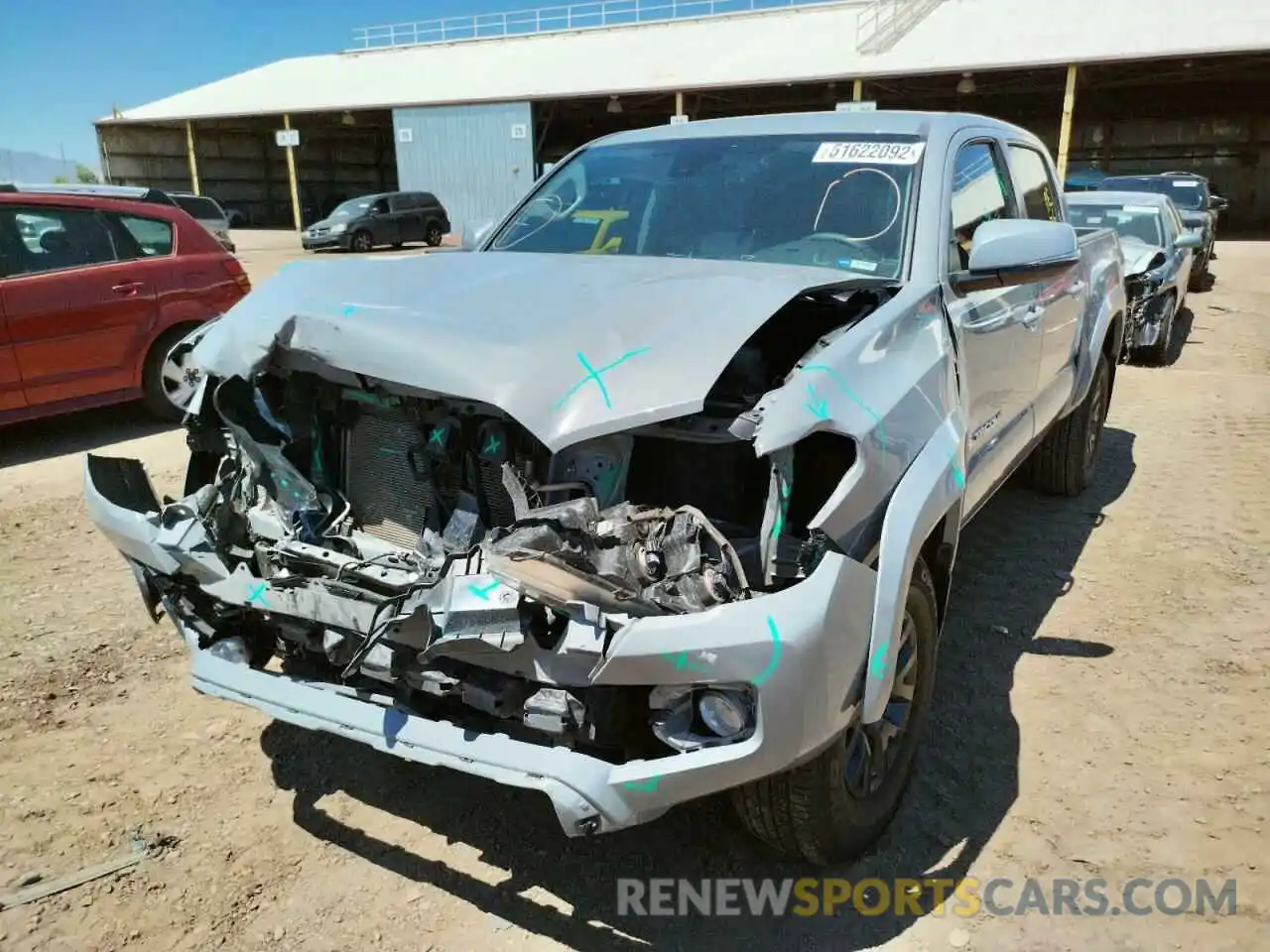 2 Photograph of a damaged car 3TMCZ5AN7MM421064 TOYOTA TACOMA 2021