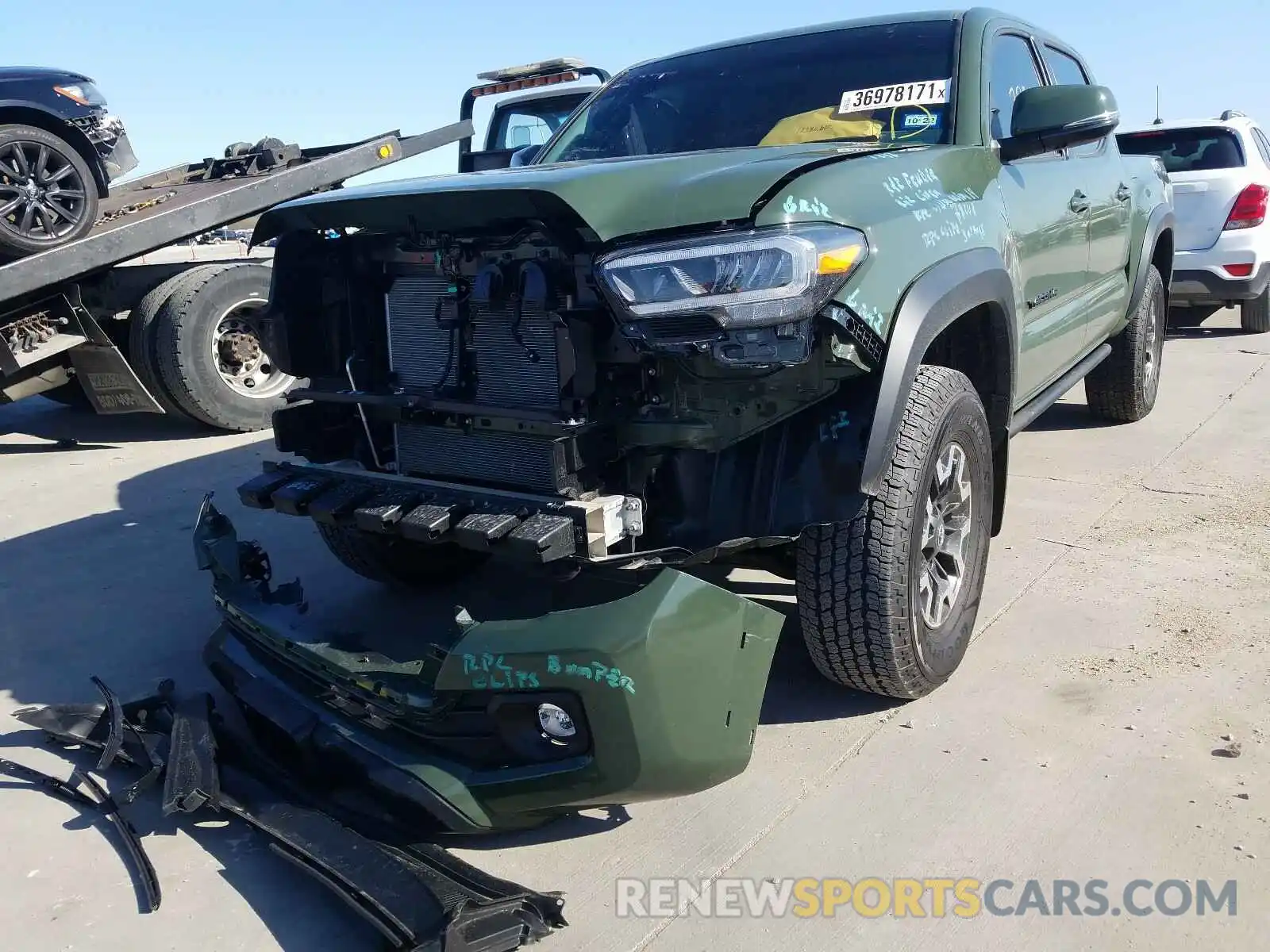 2 Photograph of a damaged car 3TMCZ5AN8MM378418 TOYOTA TACOMA 2021