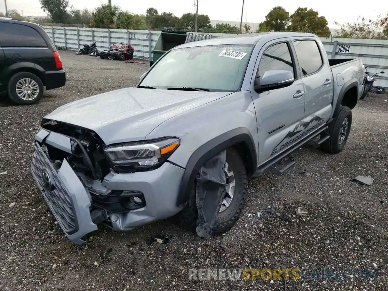 2 Photograph of a damaged car 3TMCZ5AN8MM409084 TOYOTA TACOMA 2021