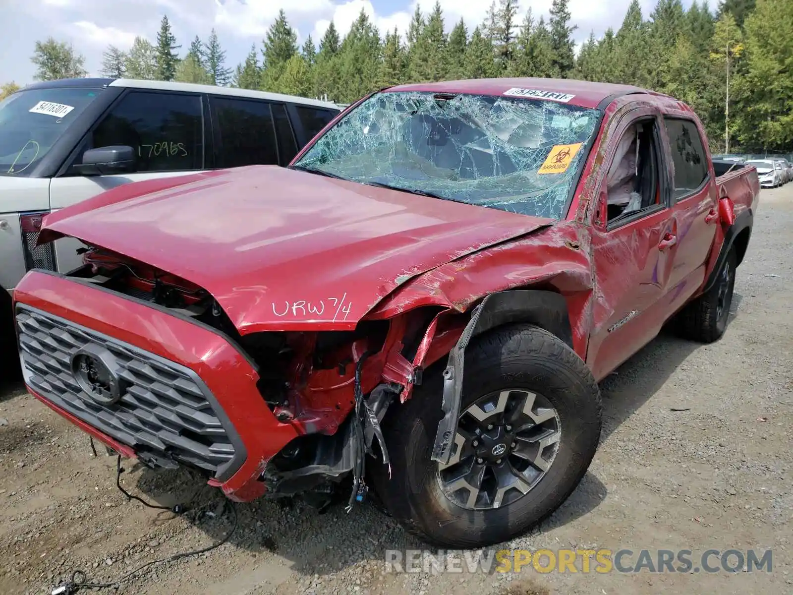 2 Photograph of a damaged car 3TMCZ5AN8MM421008 TOYOTA TACOMA 2021