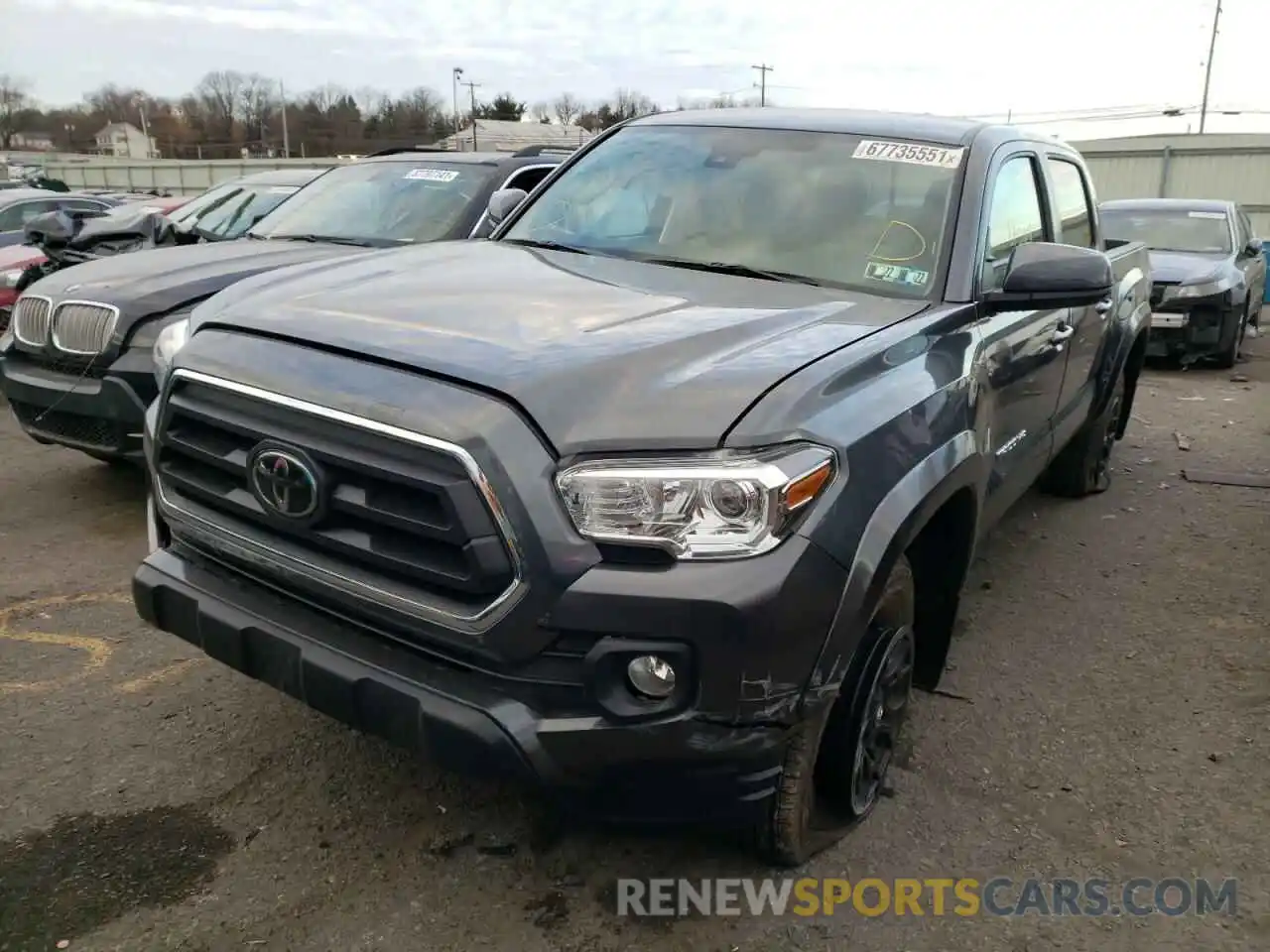 2 Photograph of a damaged car 3TMCZ5AN8MM438858 TOYOTA TACOMA 2021