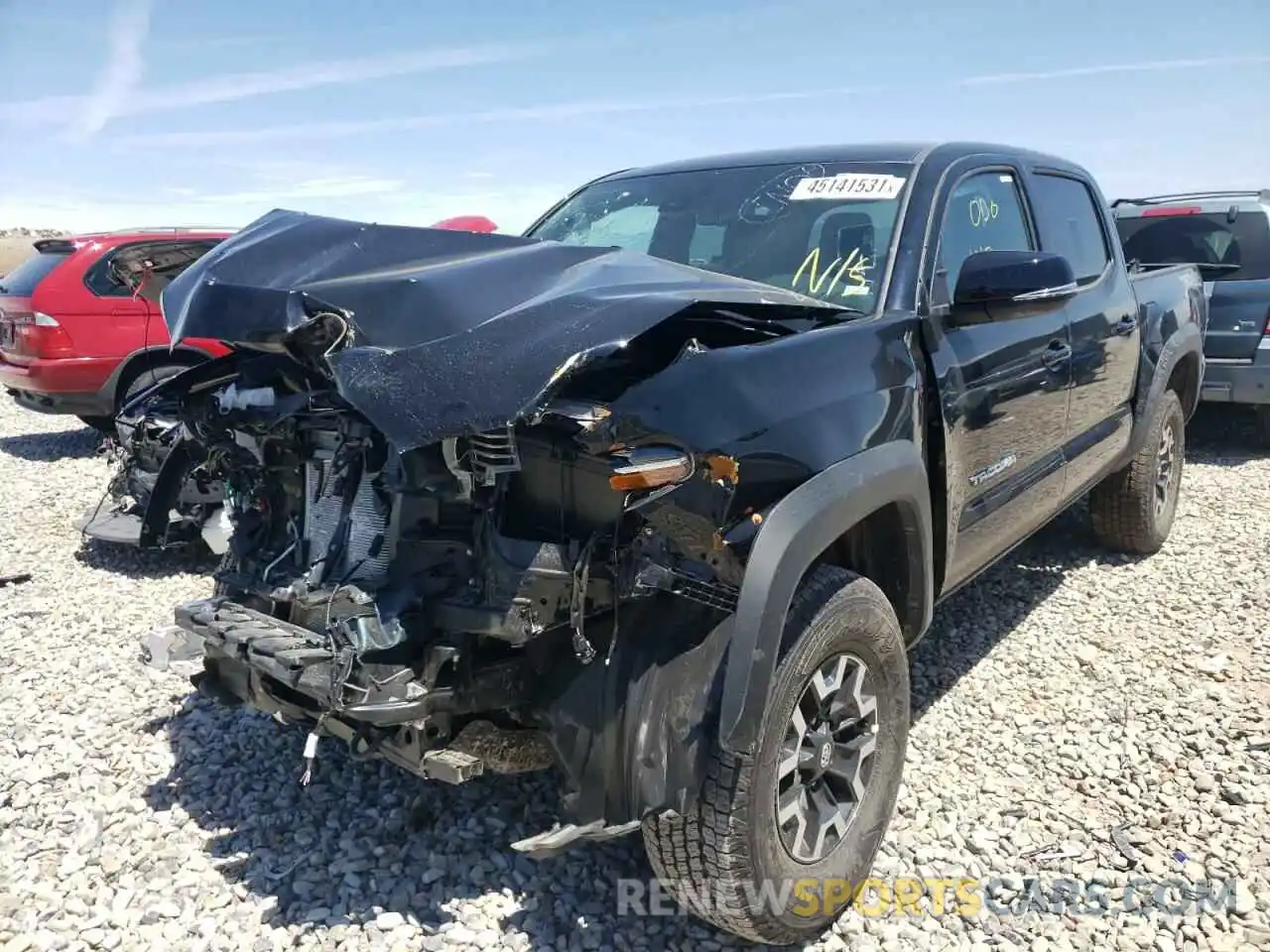 2 Photograph of a damaged car 3TMCZ5AN9MM400975 TOYOTA TACOMA 2021