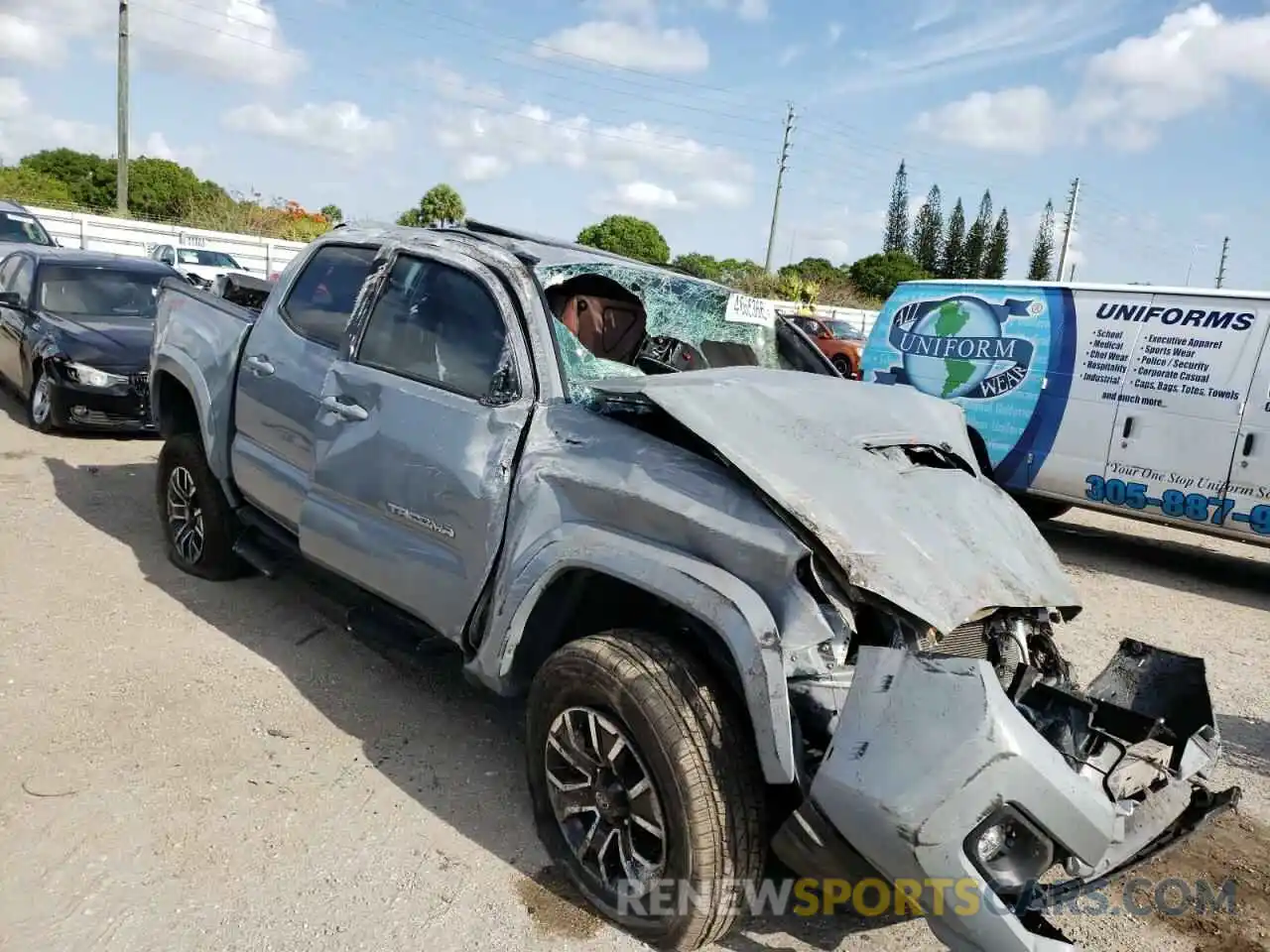 1 Photograph of a damaged car 3TMCZ5AN9MM435371 TOYOTA TACOMA 2021