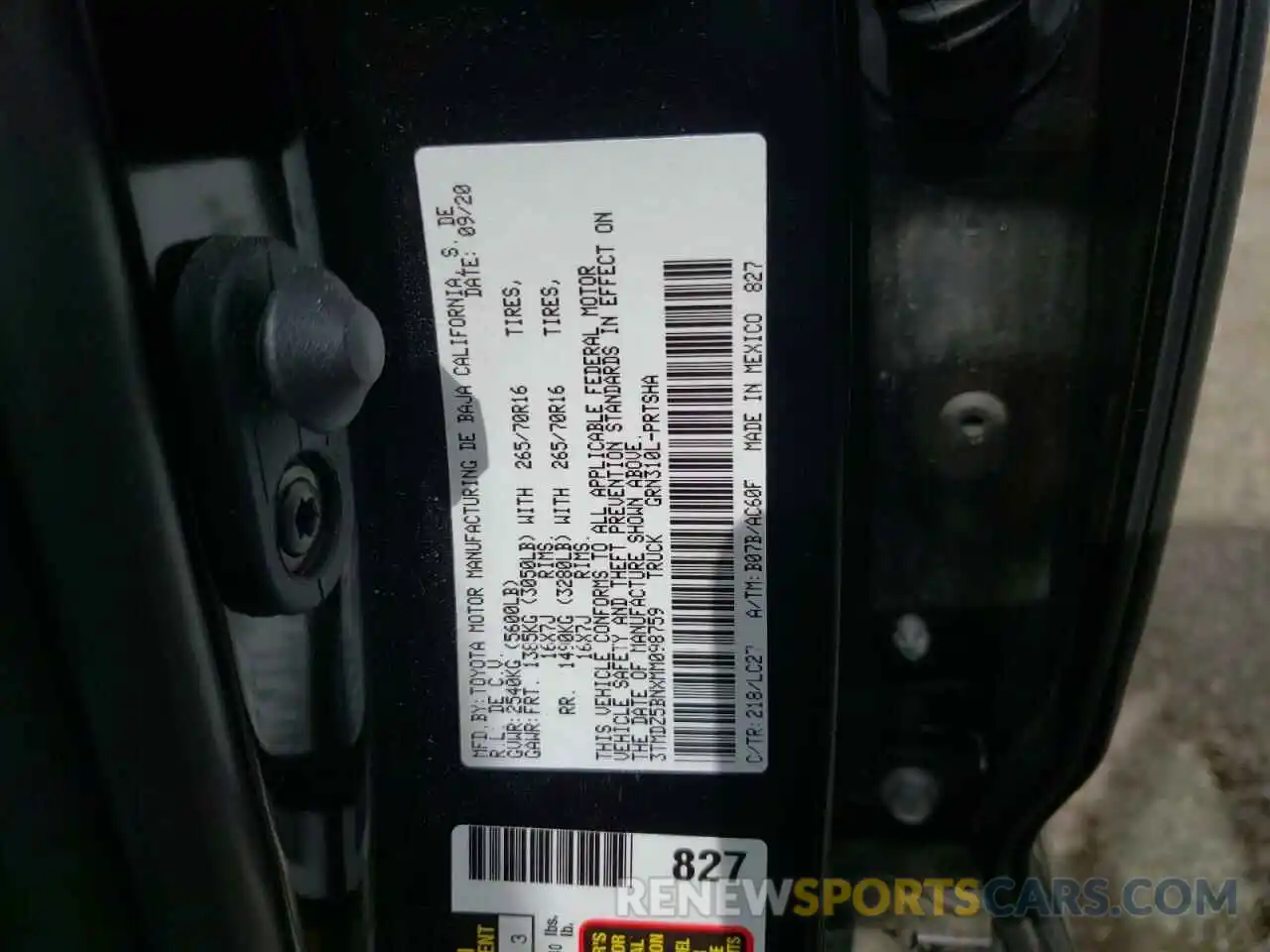 10 Фотография поврежденного автомобиля 3TMDZ5BNXMM098759 TOYOTA TACOMA 2021