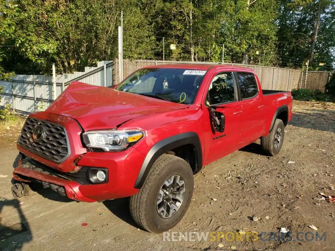 2 Photograph of a damaged car 3TMDZ5BNXMM099071 TOYOTA TACOMA 2021