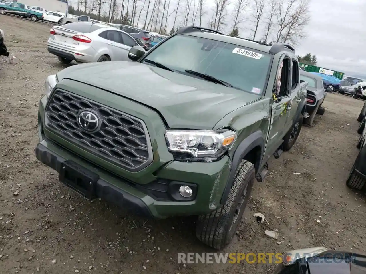 2 Photograph of a damaged car 3TMDZ5BNXMM118623 TOYOTA TACOMA 2021