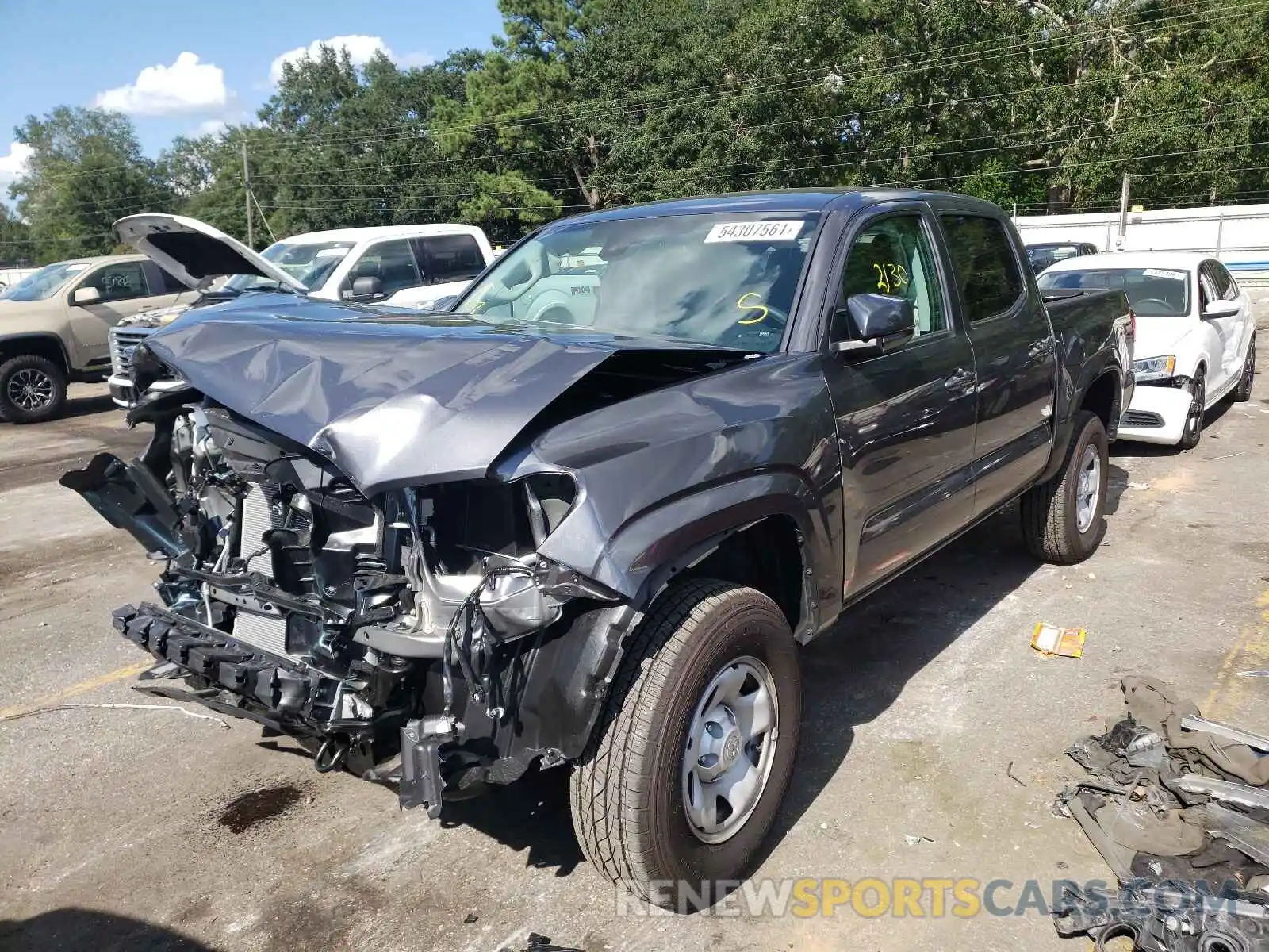 2 Photograph of a damaged car 3TYAX5GN4MT015185 TOYOTA TACOMA 2021