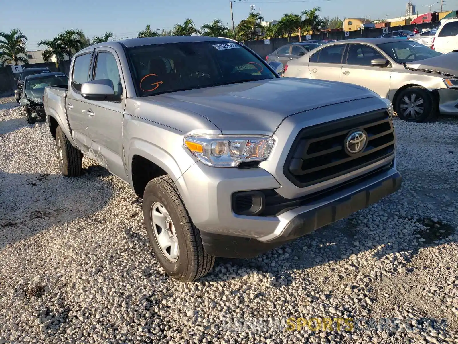 1 Photograph of a damaged car 3TYAX5GN7MT015360 TOYOTA TACOMA 2021