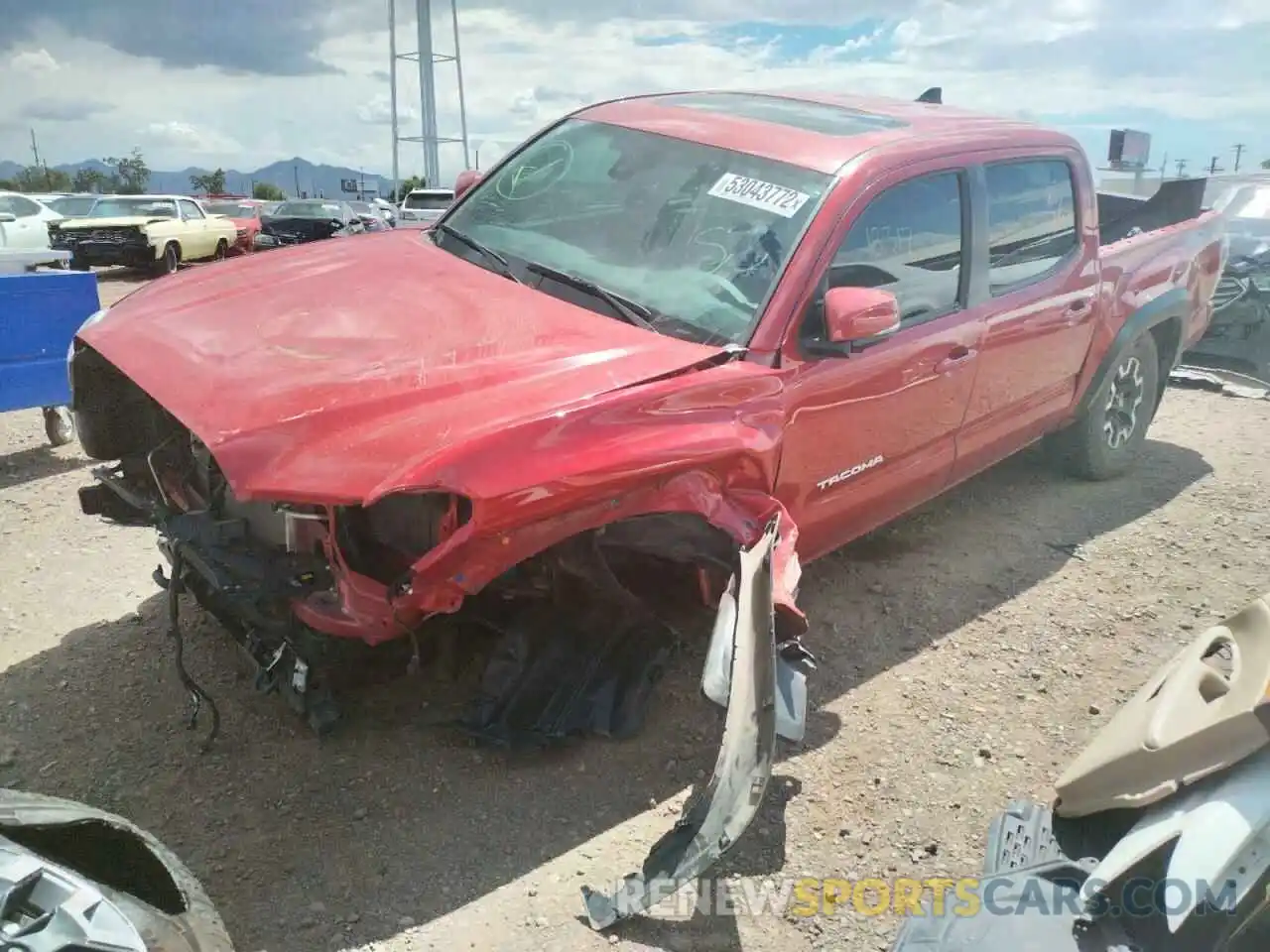 2 Photograph of a damaged car 3TYCZ5AN0MT012960 TOYOTA TACOMA 2021