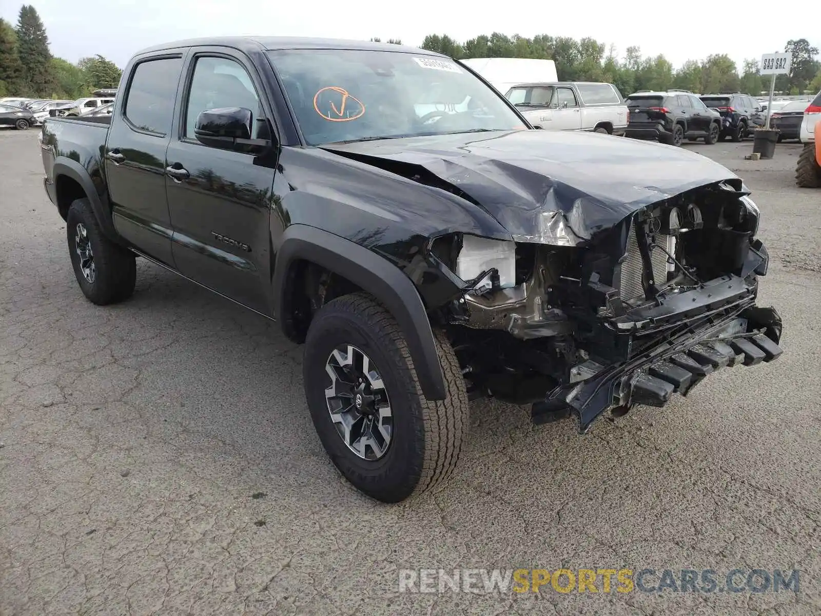 1 Photograph of a damaged car 3TYCZ5AN0MT027619 TOYOTA TACOMA 2021