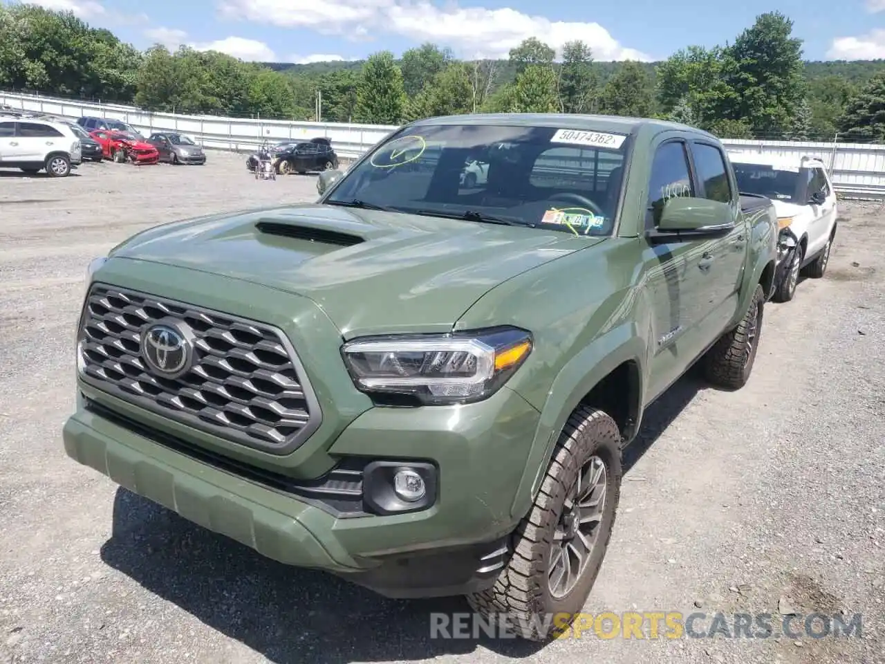 2 Photograph of a damaged car 3TYCZ5AN1MT008772 TOYOTA TACOMA 2021