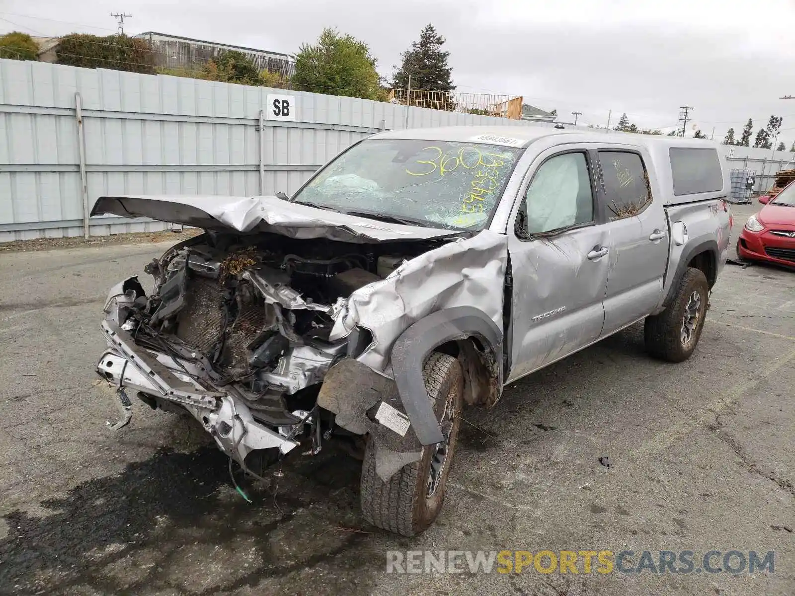 2 Photograph of a damaged car 3TYCZ5AN1MT017102 TOYOTA TACOMA 2021