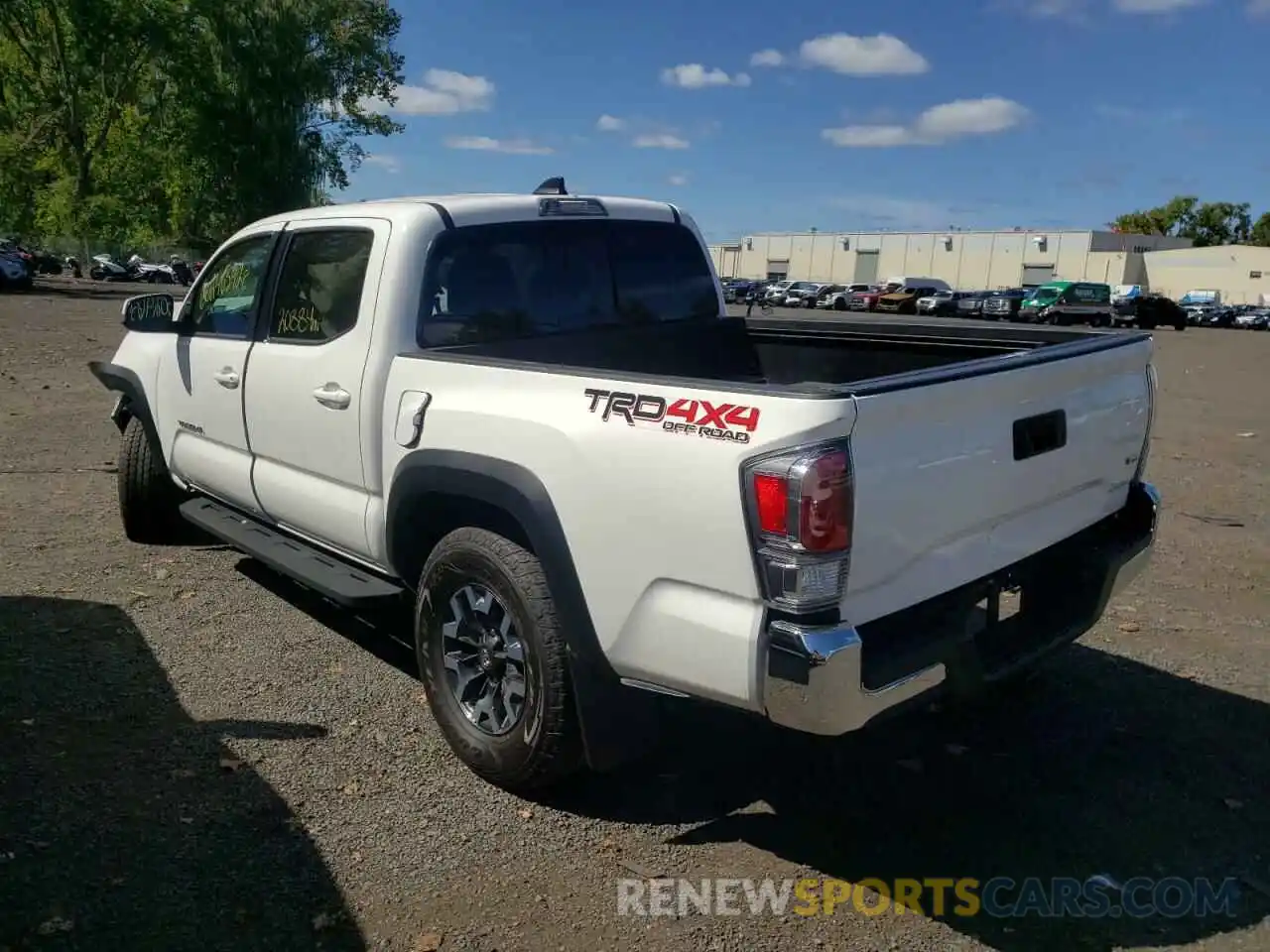 3 Photograph of a damaged car 3TYCZ5AN3MT026030 TOYOTA TACOMA 2021