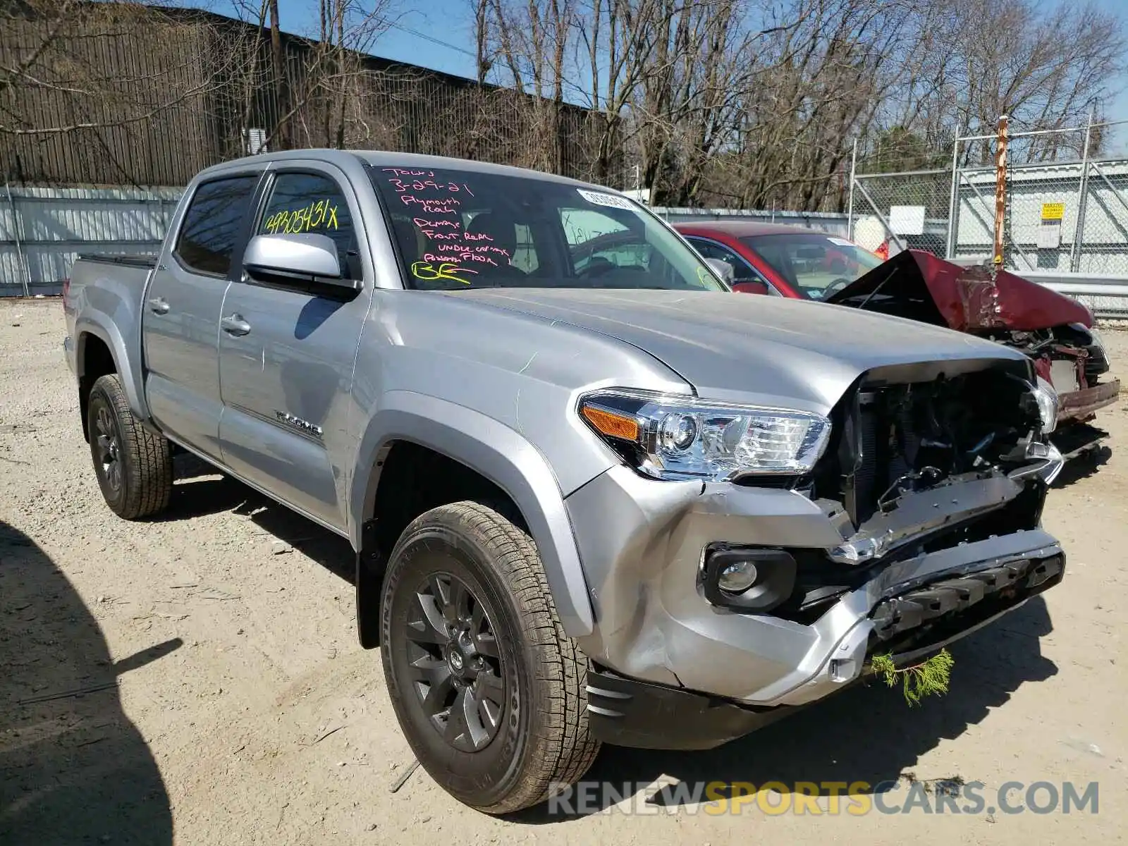 1 Photograph of a damaged car 3TYCZ5AN4MT025601 TOYOTA TACOMA 2021