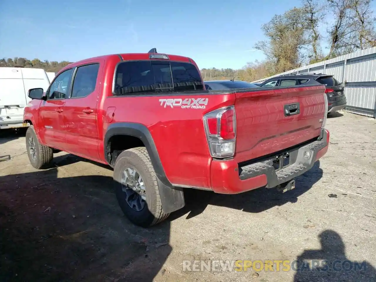 3 Photograph of a damaged car 3TYCZ5AN6MT049110 TOYOTA TACOMA 2021