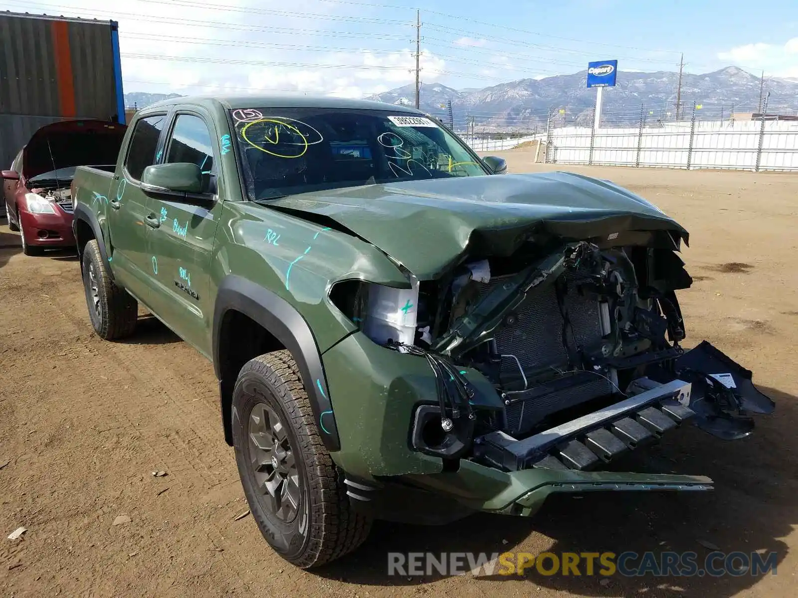 1 Photograph of a damaged car 3TYCZ5ANXMT019494 TOYOTA TACOMA 2021